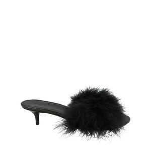 Balenciaga Boudoir Feather Sandals Black Womens